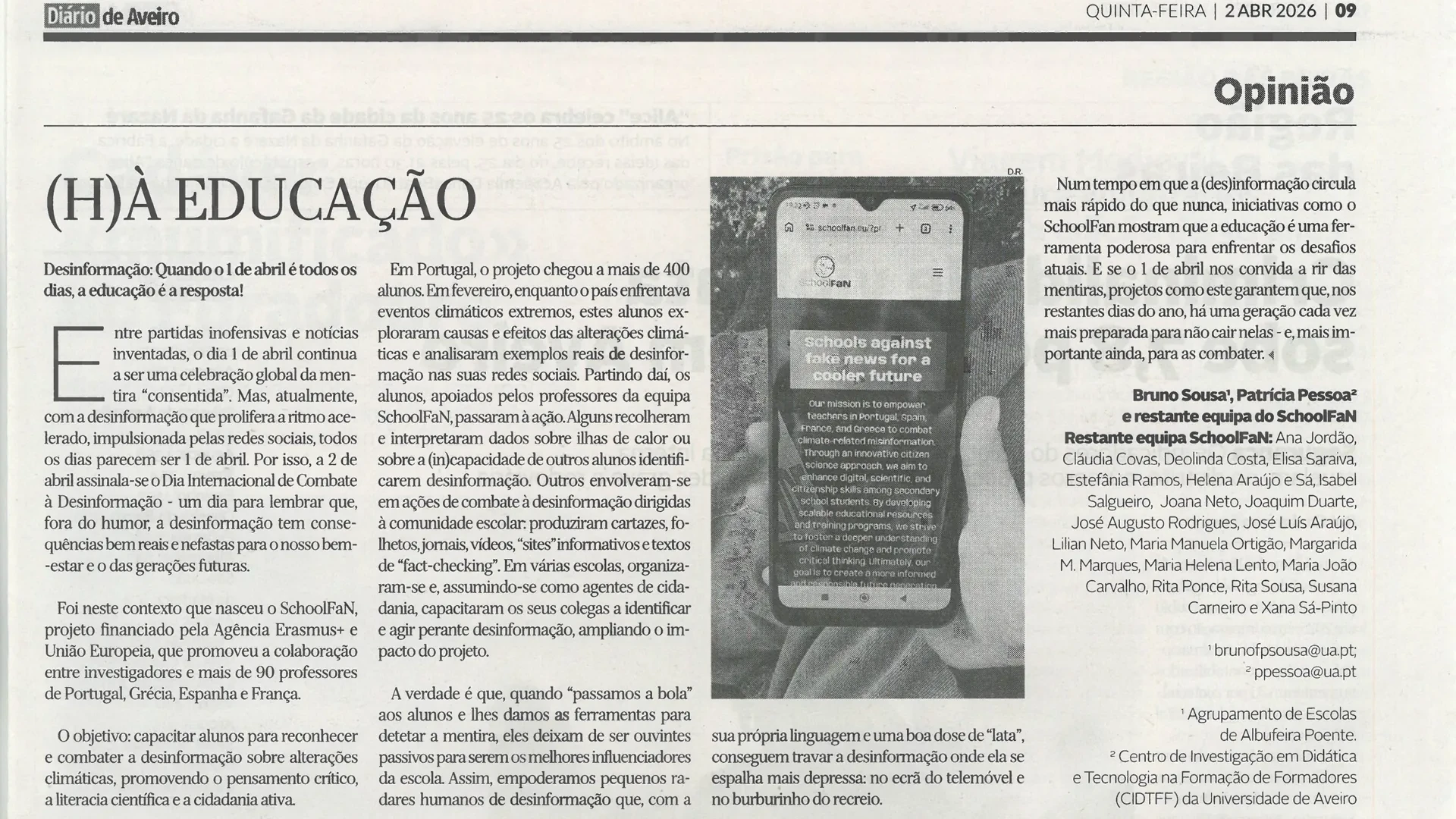 Disinformation: when there is April Fool’s Day everyday, education is the key